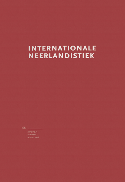 Titelpagina van Internationale Neerlandistiek. Jaargang 2008