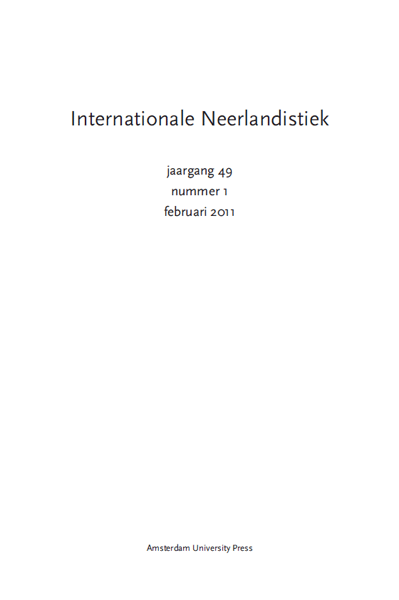 Titelpagina van Internationale Neerlandistiek. Jaargang 2011