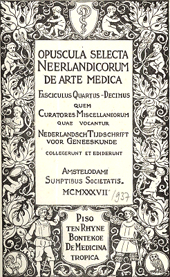 Opuscula Selecta Neerlandicorum de arte medica. Jaargang 1937