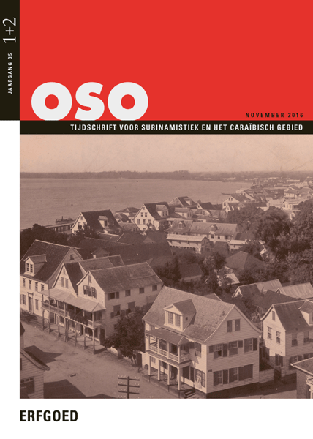 Titelpagina van OSO. Tijdschrift voor Surinaamse taalkunde, letterkunde en geschiedenis. Jaargang 35