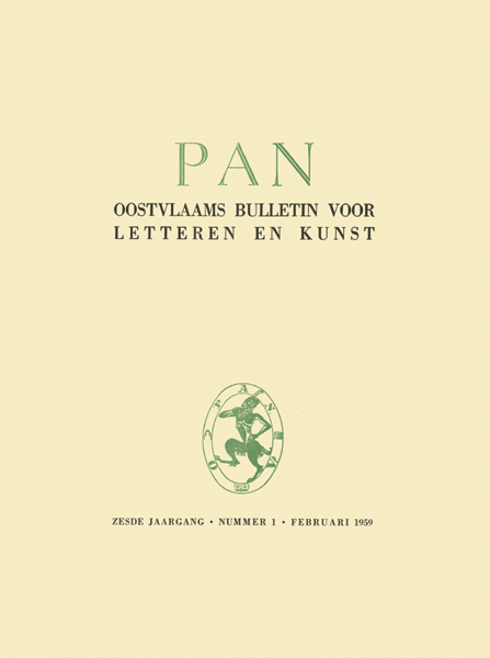 Titelpagina van Pan. Oostvlaams Bulletin voor Letteren en Kunst. Jaargang 6
