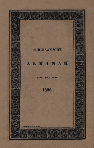 Surinaamsche Almanak voor het Jaar 1838