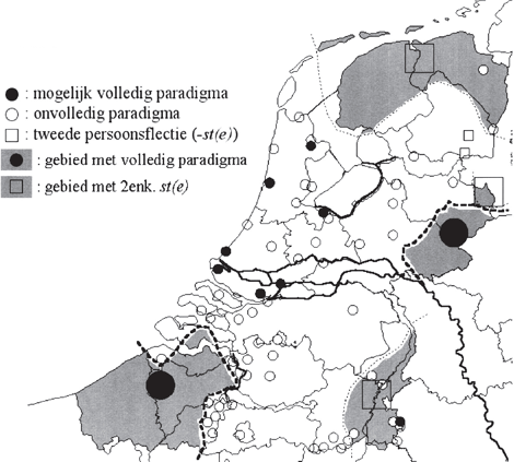 voegwoordvervoeging: volledige paradigma's