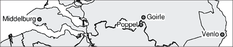 Figure 4: Relative locations of Poppel (Belgium) and Goirle (the Netherlands).