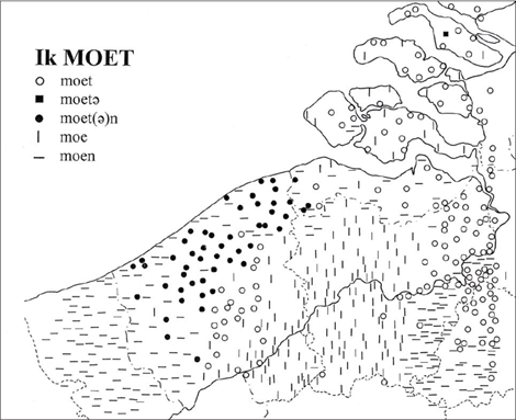 Kaart 6: ik moet (RND nr. 97)