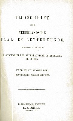 Tijdschrift voor Nederlandse Taal- en Letterkunde. Jaargang 22