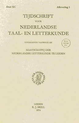 Titelpagina van Tijdschrift voor Nederlandse Taal- en Letterkunde. Jaargang 90