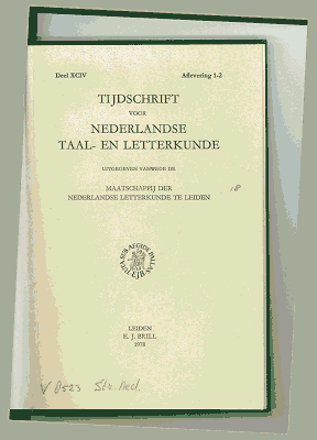 Titelpagina van Tijdschrift voor Nederlandse Taal- en Letterkunde. Jaargang 94