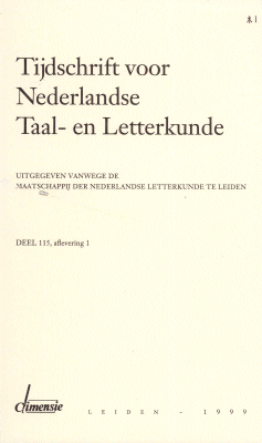 Titelpagina van Tijdschrift voor Nederlandse Taal- en Letterkunde. Jaargang 115