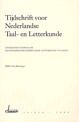 Titelpagina van Tijdschrift voor Nederlandse Taal- en Letterkunde. Jaargang 116