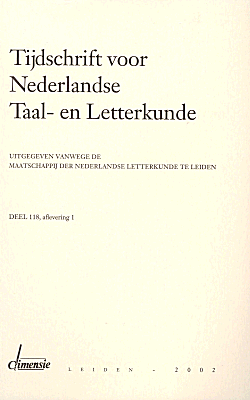 Titelpagina van Tijdschrift voor Nederlandse Taal- en Letterkunde. Jaargang 118