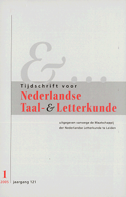 Titelpagina van Tijdschrift voor Nederlandse Taal- en Letterkunde. Jaargang 121