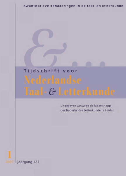 Titelpagina van Tijdschrift voor Nederlandse Taal- en Letterkunde. Jaargang 123