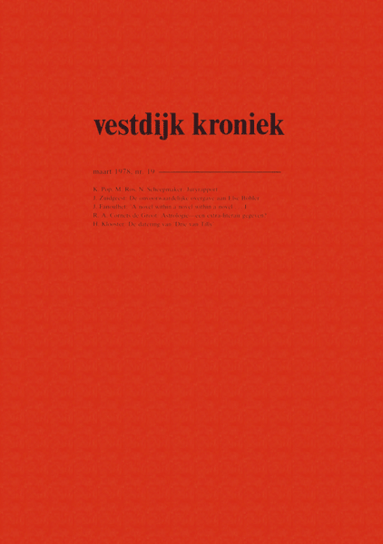 Titelpagina van Vestdijkkroniek. Jaargang 1978