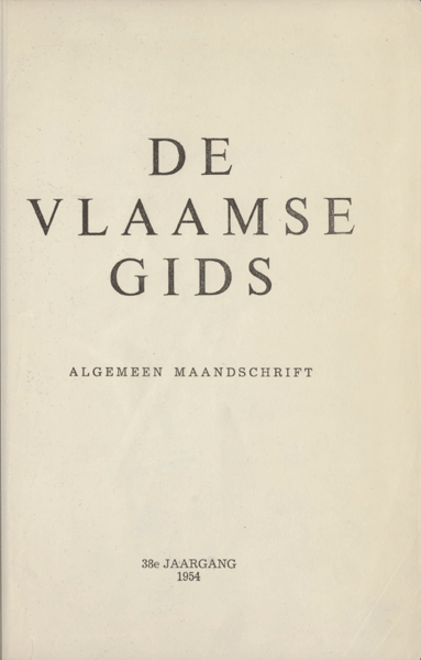 De Vlaamse Gids. Jaargang 38