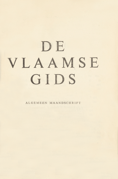 De Vlaamse Gids. Jaargang 41