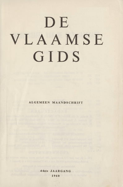 De Vlaamse Gids. Jaargang 44