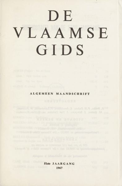 De Vlaamse Gids. Jaargang 51