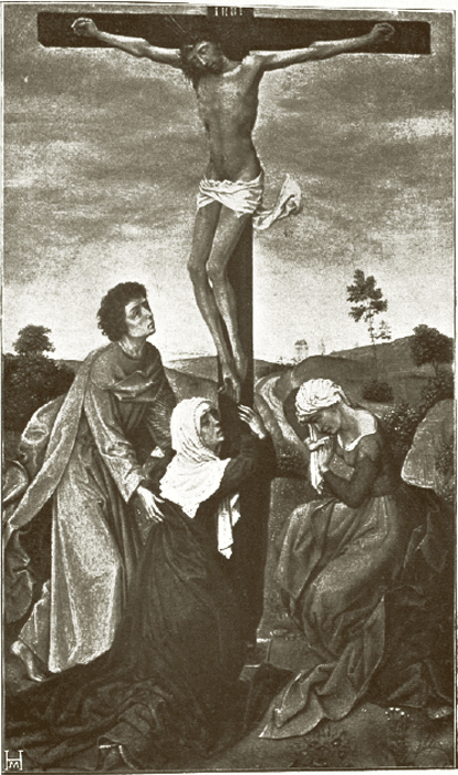 Rogier van der Weyden
CHRISTUS AAN HET KRUIS MET DE ZIJNEN
(Koninklike Galerij, Dresden