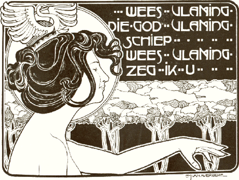 Tekening van E. van Averbeke.