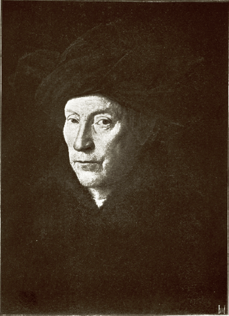 Jan van Eyck

± 1390 (?) + 1440)

MANSPORTRET

Londen, National Gallery Nr 222