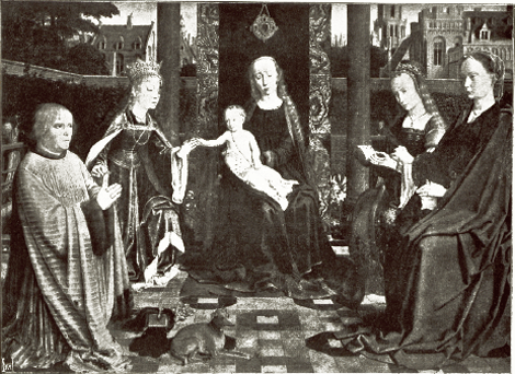 Gheeraert David (± 1450 (?) + 1523)

HET MYSTIEKE HUWELIK VAN St KATHERINA.

Londen, National Gallery, Nr 1432.
