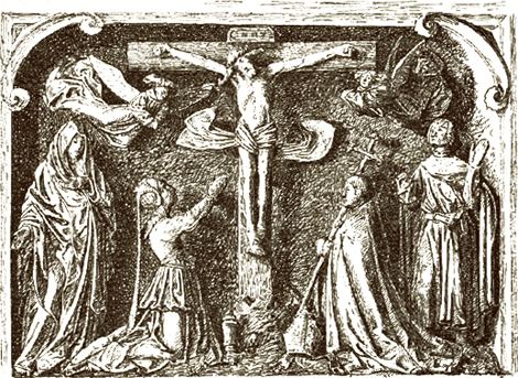 HOOGVERHEVEN BEELDWERK UIT DE KERK VAN O.L.V. VAN BLINDEKENS,

opzettelik voor de ‘Vlaamse School’ getekend door

Jozef Boûûaert.