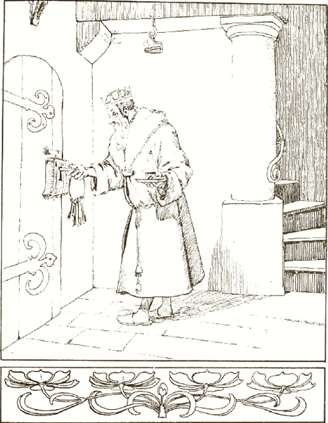 DE OUDE KONING

uit Die Prinzessin auf der Erbse, - geïllustreerd door M. Dasio (uitgaaf Jungbrunnen van Fischer und Franke, Berlijn).