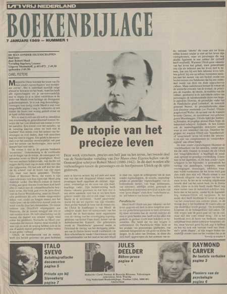 Titelpagina van Vrij Nederland. Boekenbijlage 1989