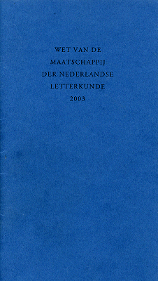 Wet van de Maatschappij der Nederlandse Letterkunde
