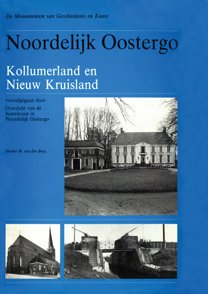 Titelpagina van Kollumerland en Nieuw Kruisland, voorafgegaan door Overzicht van de bouwkunst in Noordelijk Oostergo