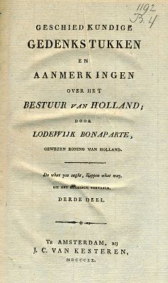 Geschiedkundige gedenkstukken en aanmerkingen over het bestuur van Holland. Deel 3