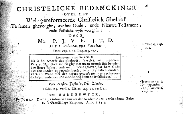 Christelicke bedenckinge over het wel-gereformeerde Christelick gheloof