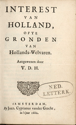 Interest van Holland, ofte gronden van Hollands-Welvaren