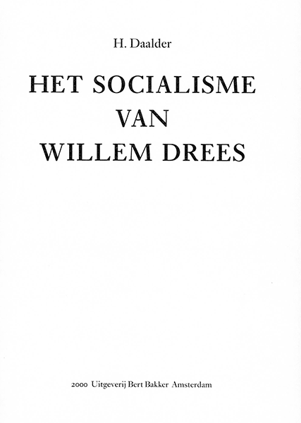 Het socialisme van Willem Drees