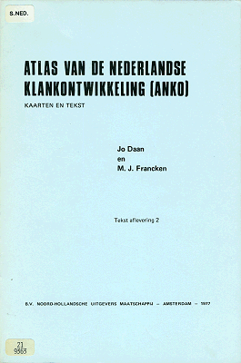 Atlas van de Nederlandse klankontwikkeling (ANKO). Aflevering 2
