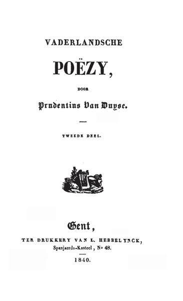 Titelpagina van Vaderlandsche poëzy. Deel 2