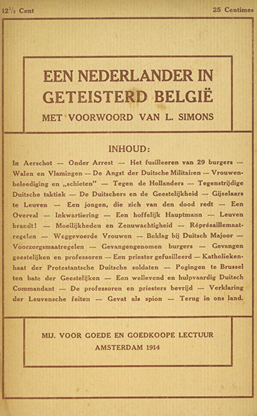 Titelpagina van Een Nederlander in geteisterd België