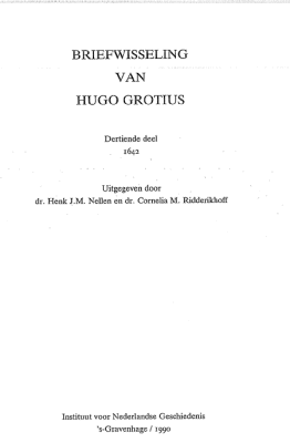 Briefwisseling van Hugo Grotius. Deel 13
