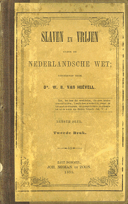 Titelpagina van Slaven en vrijen onder de Nederlandsche wet