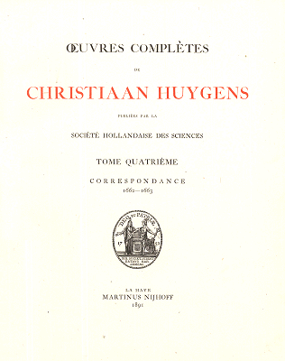 Titelpagina van Oeuvres complètes. Tome IV. Correspondance 1662-1663