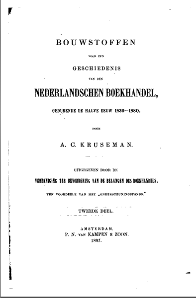 Bouwstoffen voor een geschiedenis van den Nederlandschen boekhandel gedurende de halve eeuw 1830-1880. Deel 2