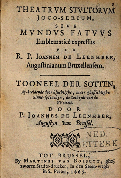 Titelpagina van Theatrum stultorum