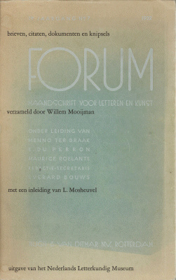 Titelpagina van Forum: brieven, citaten, dokumenten en knipsels