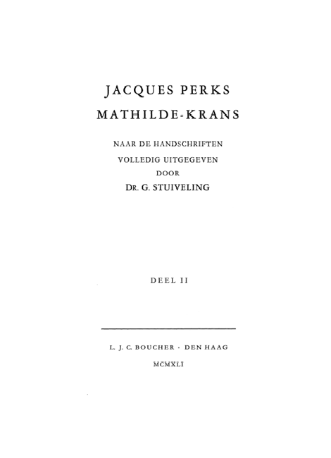 Mathilde-krans. Deel 2