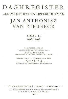 Titelpagina van Daghregister. Deel 2. 1656-1658