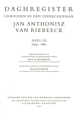 Titelpagina van Daghregister. Deel 3. 1659-1662
