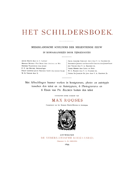 Het schildersboek. Nederlandsche schilders der negentiende eeuw. Deel 3