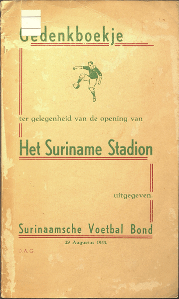 Gedenkboekje ter gelegenheid van de opening van het Suriname stadion