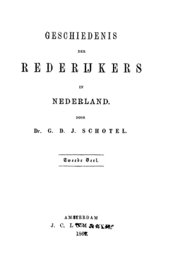 Geschiedenis der Rederijkers in Nederland. Deel 2